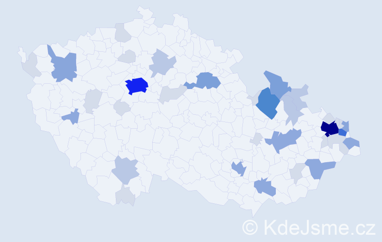 Příjmení: 'Slíž', počet výskytů 109 v celé ČR
