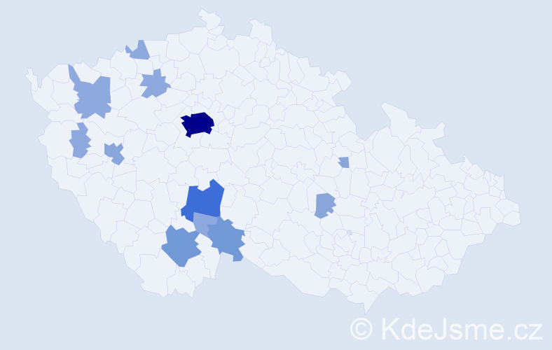Příjmení: 'Kotnourová', počet výskytů 31 v celé ČR