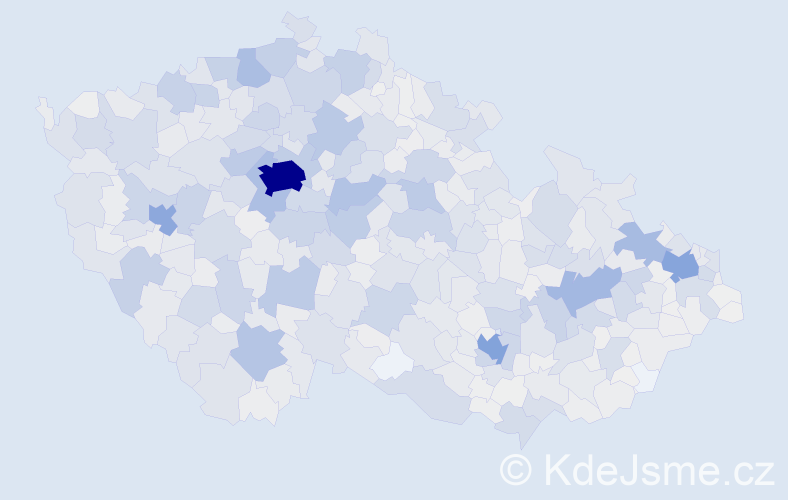 Příjmení: 'Král', počet výskytů 9942 v celé ČR