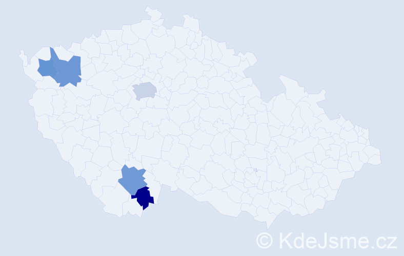 Příjmení: 'Manoch', počet výskytů 18 v celé ČR