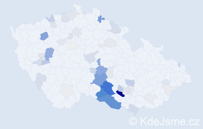 Příjmení: 'Krutišová', počet výskytů 179 v celé ČR