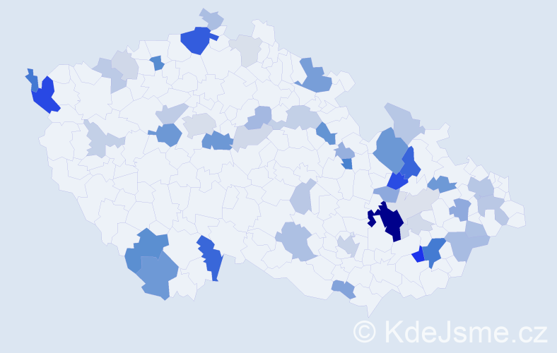 Příjmení: 'Salaj', počet výskytů 130 v celé ČR