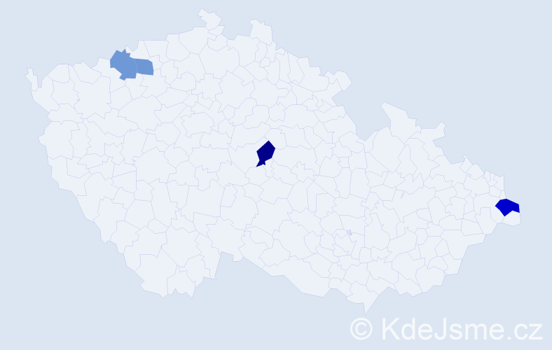 Příjmení: 'Parutková', počet výskytů 5 v celé ČR