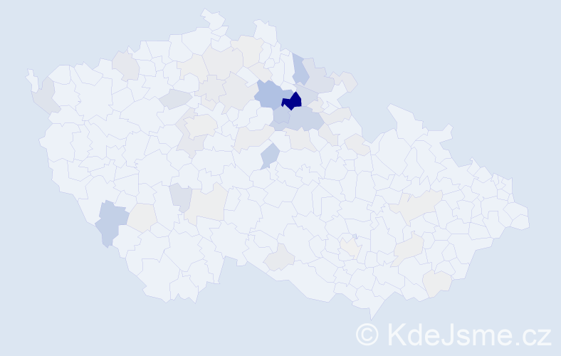 Příjmení: 'Hátlová', počet výskytů 187 v celé ČR