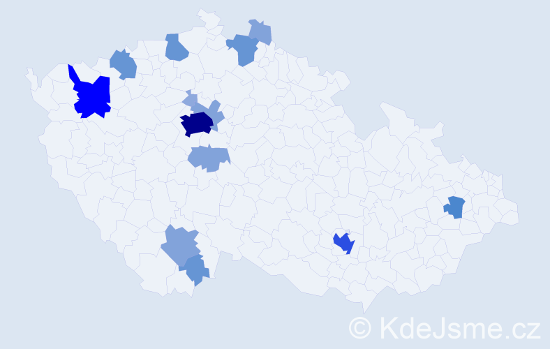 Příjmení: 'Stanka', počet výskytů 44 v celé ČR