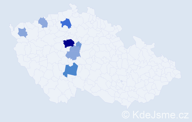 Příjmení: 'Kulvajt', počet výskytů 28 v celé ČR