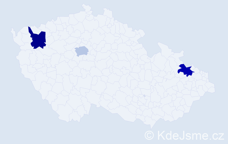 Příjmení: 'Repp', počet výskytů 3 v celé ČR