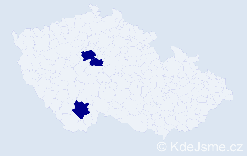 Příjmení: 'Čásáriová', počet výskytů 3 v celé ČR