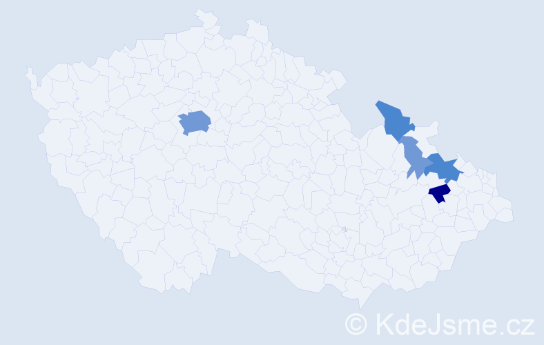Příjmení: 'Balonek', počet výskytů 16 v celé ČR