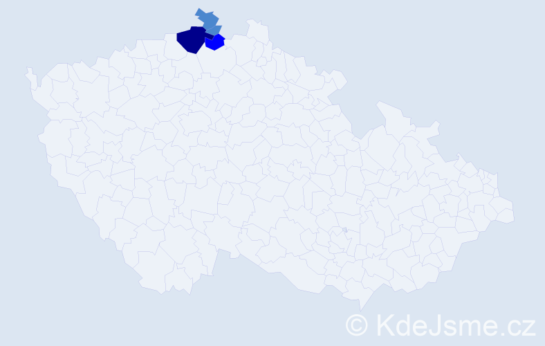 Příjmení: 'Gebyová', počet výskytů 7 v celé ČR
