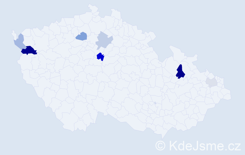 Příjmení: 'Galyas', počet výskytů 11 v celé ČR