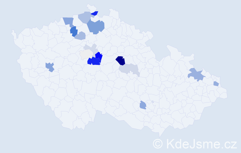 Příjmení: 'Lomičová', počet výskytů 49 v celé ČR