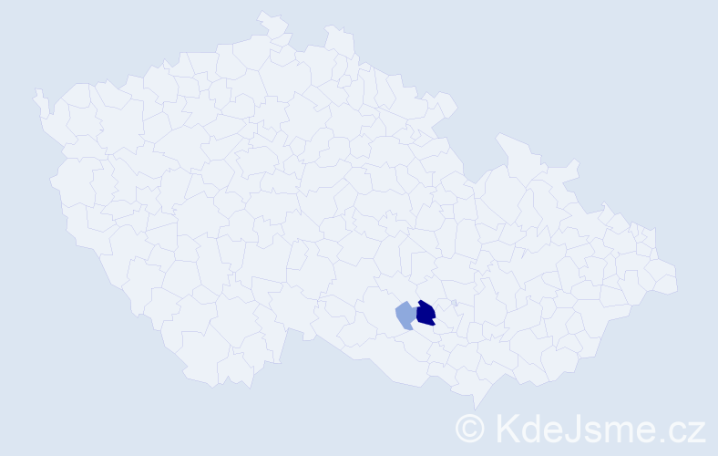 Příjmení: 'Dejral', počet výskytů 7 v celé ČR