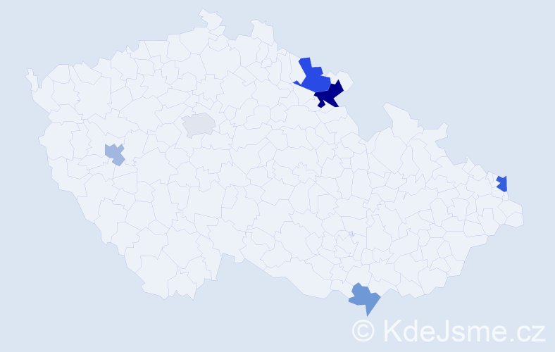 Příjmení: 'Pumpa', počet výskytů 10 v celé ČR
