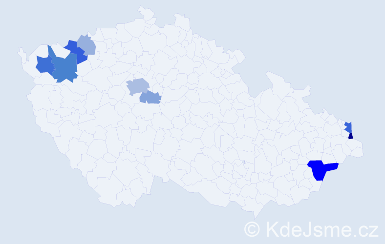 Příjmení: 'Lanzendörfer', počet výskytů 26 v celé ČR