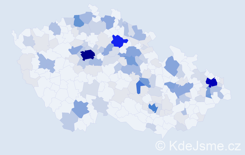 Příjmení: 'Tobiášová', počet výskytů 449 v celé ČR