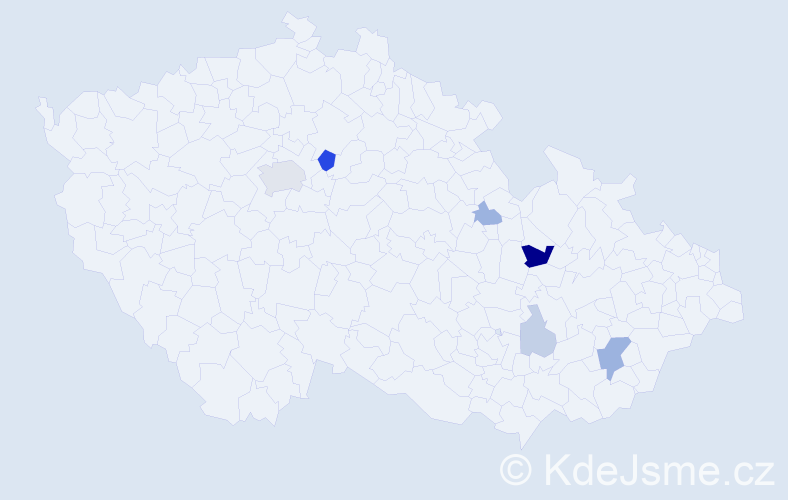 Příjmení: 'Castillo', počet výskytů 17 v celé ČR