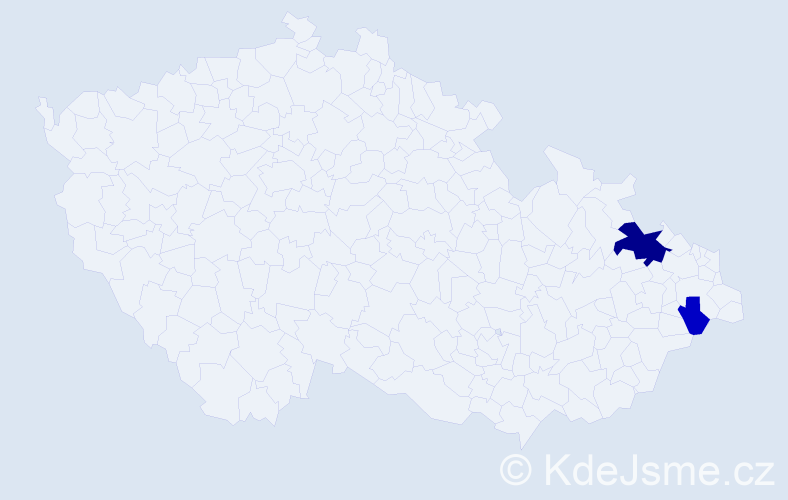 Příjmení: 'Quisková', počet výskytů 5 v celé ČR