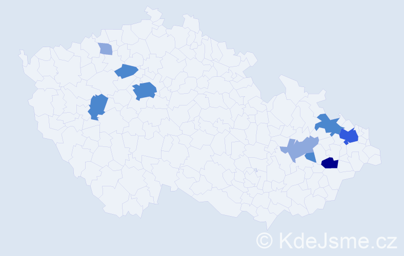 Příjmení: 'Gardian', počet výskytů 20 v celé ČR