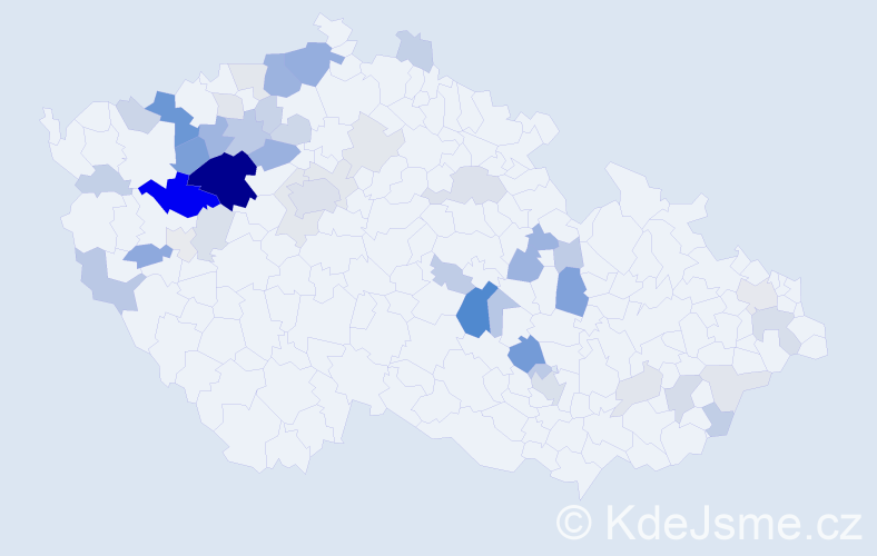 Příjmení: 'Opat', počet výskytů 130 v celé ČR