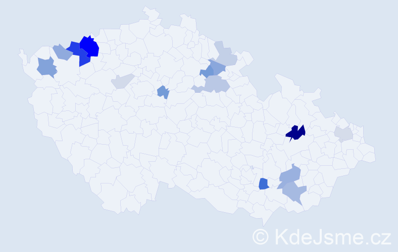 Příjmení: 'Sásová', počet výskytů 38 v celé ČR