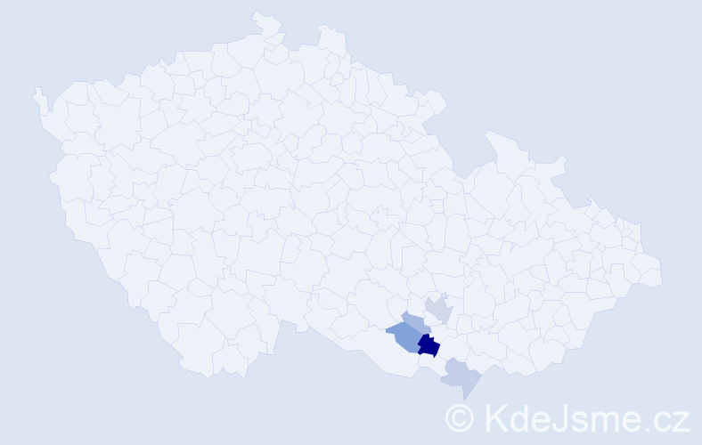 Příjmení: 'Judexová', počet výskytů 23 v celé ČR