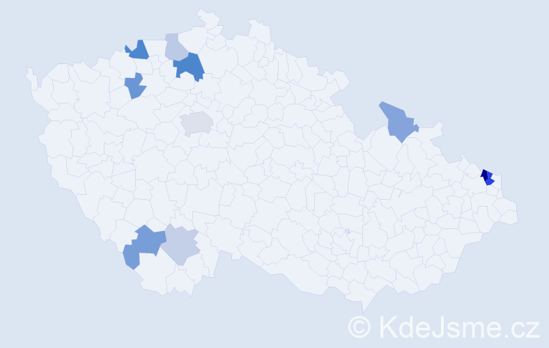 Příjmení: 'Kendra', počet výskytů 19 v celé ČR