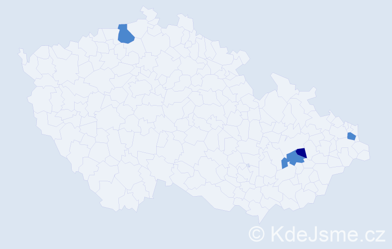 Příjmení: 'Koroľ', počet výskytů 6 v celé ČR