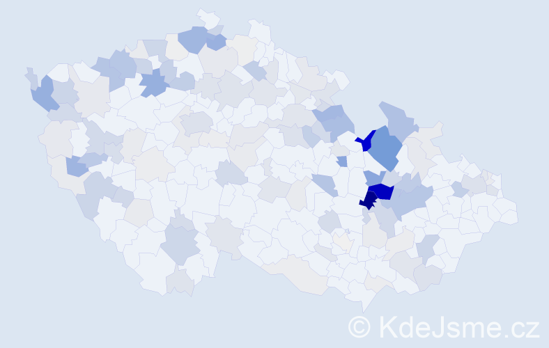 Příjmení: 'Vogl', počet výskytů 407 v celé ČR