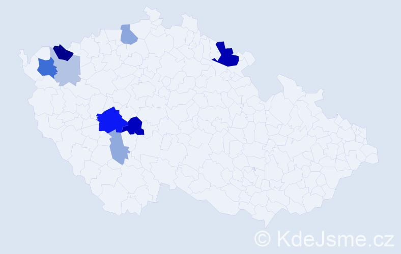Příjmení: 'Humňalová', počet výskytů 24 v celé ČR