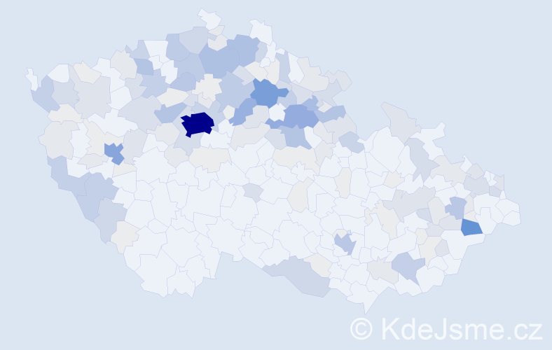 Příjmení: 'Ulrychová', počet výskytů 601 v celé ČR