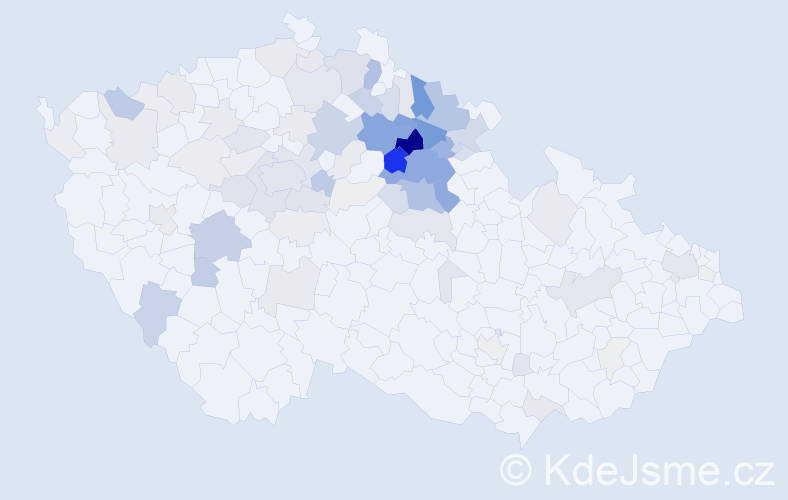 Příjmení: 'Rychterová', počet výskytů 333 v celé ČR