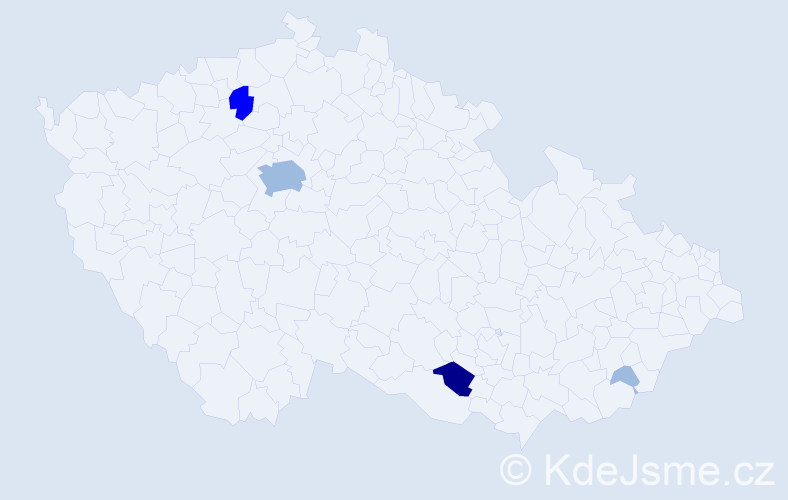 Příjmení: 'Taligová', počet výskytů 9 v celé ČR