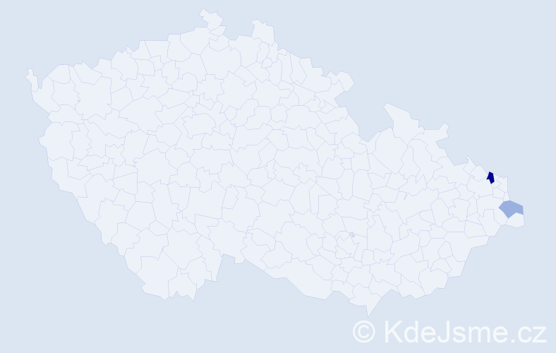 Příjmení: 'Kuldánek', počet výskytů 4 v celé ČR