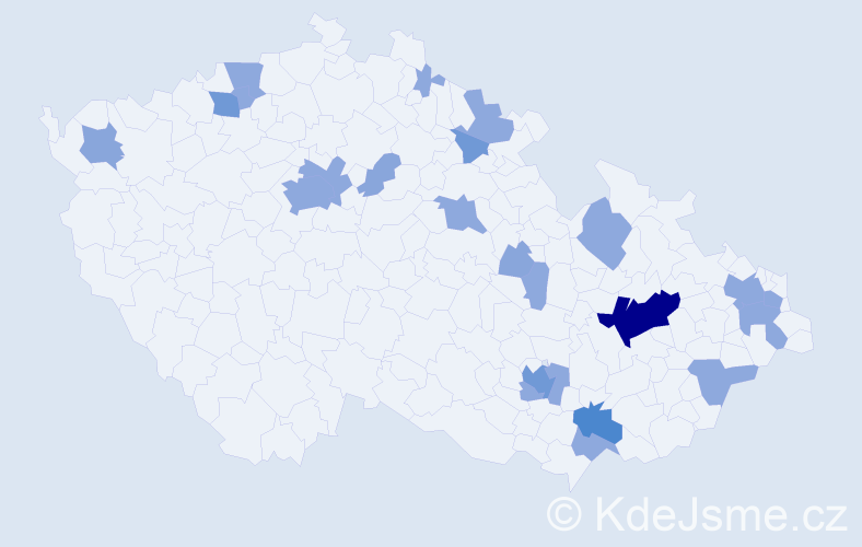 Příjmení: 'Behro', počet výskytů 43 v celé ČR