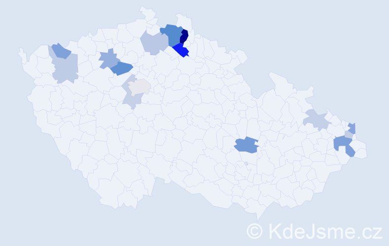 Příjmení: 'Kurilla', počet výskytů 34 v celé ČR