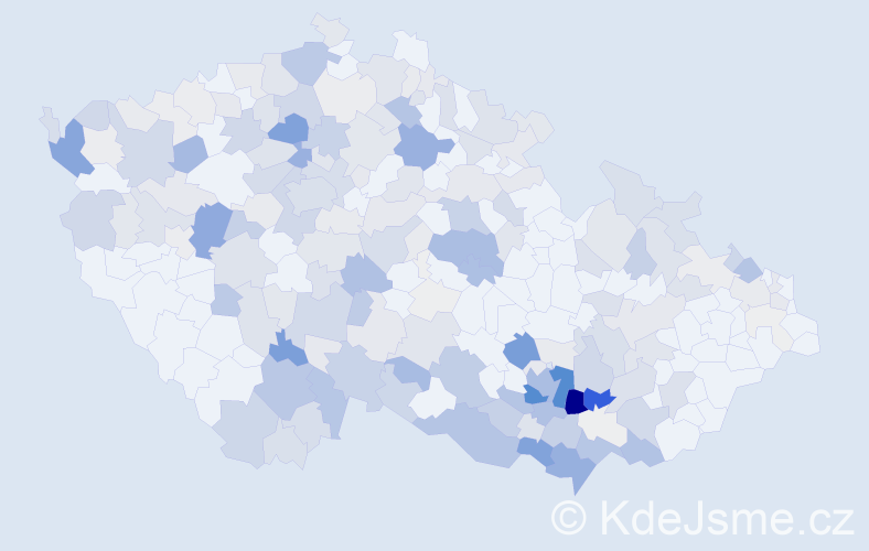 Příjmení: 'Floriánová', počet výskytů 927 v celé ČR