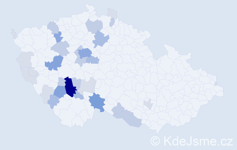Příjmení: 'Málová', počet výskytů 89 v celé ČR
