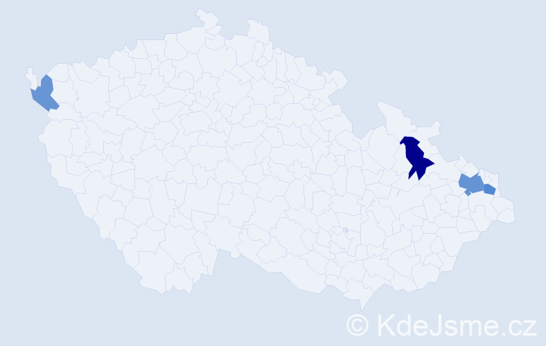 Příjmení: 'Pajkoš', počet výskytů 9 v celé ČR