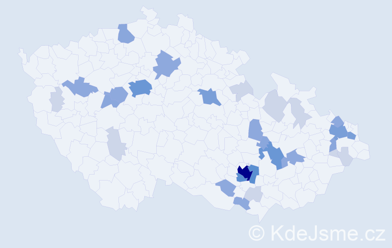 Příjmení: 'Šmid', počet výskytů 78 v celé ČR