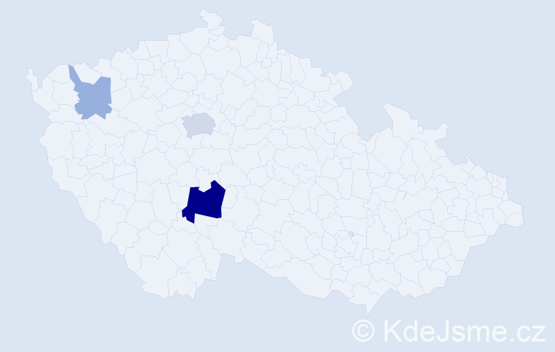 Příjmení: 'Küblbeck', počet výskytů 9 v celé ČR