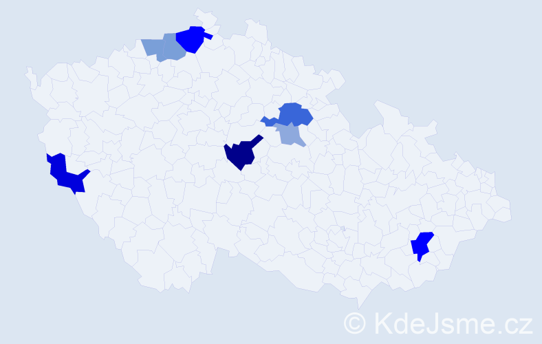Příjmení: 'Konrády', počet výskytů 32 v celé ČR