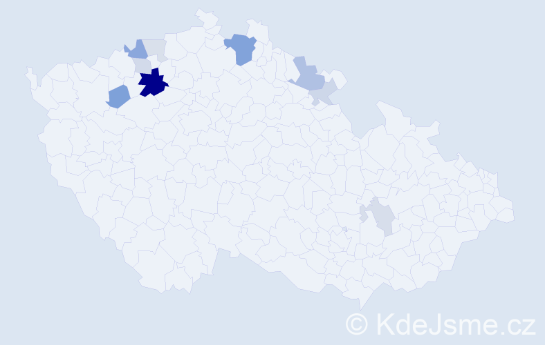 Příjmení: 'Surmayová', počet výskytů 25 v celé ČR