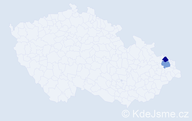 Příjmení: 'Kotschi', počet výskytů 5 v celé ČR