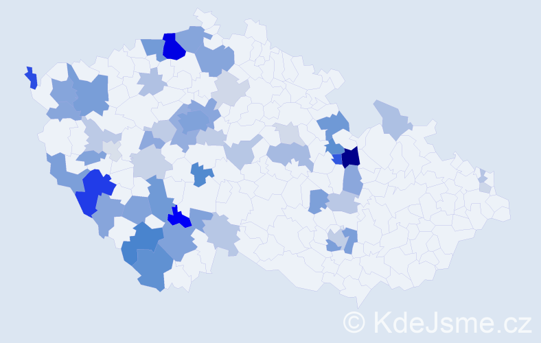 Příjmení: 'Frišová', počet výskytů 138 v celé ČR