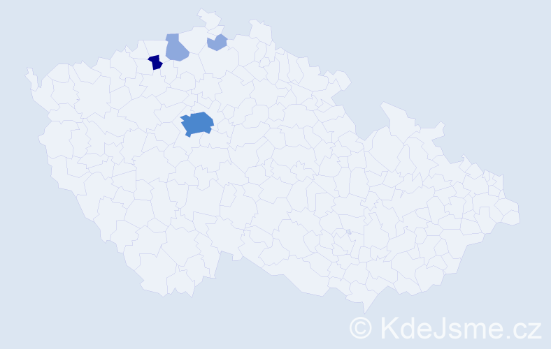 Příjmení: 'Siedek', počet výskytů 9 v celé ČR