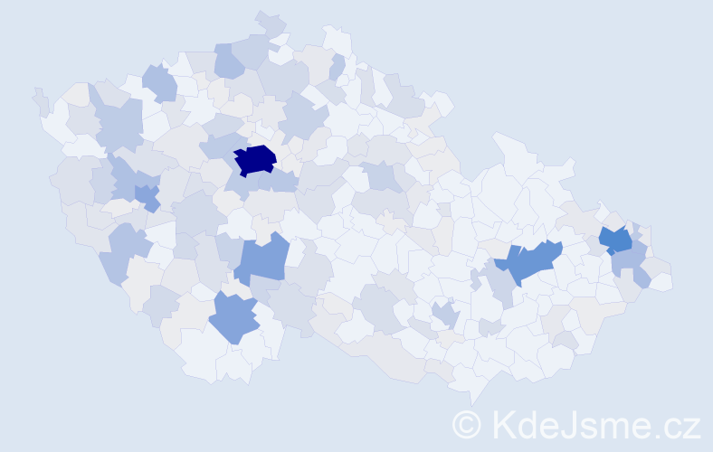 Příjmení: 'Stach', počet výskytů 682 v celé ČR