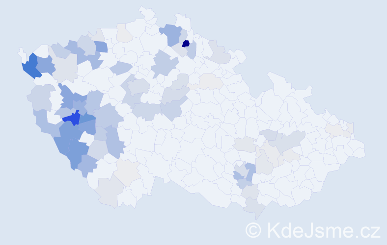 Příjmení: 'Vozka', počet výskytů 256 v celé ČR