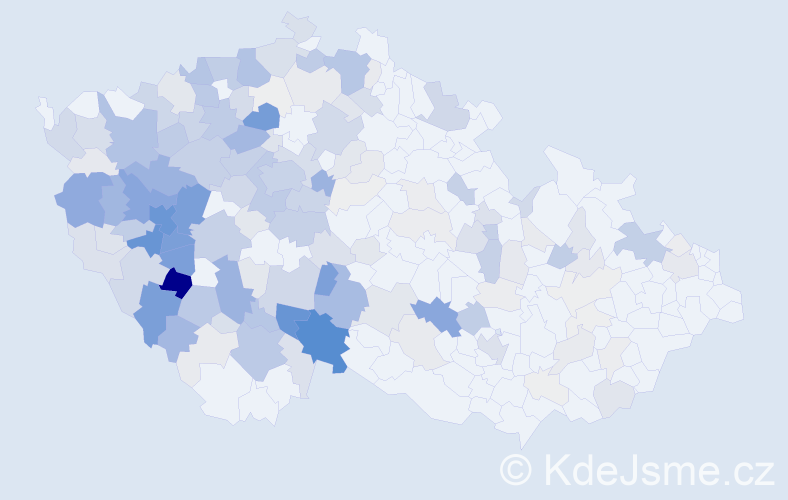 Příjmení: 'Šašek', počet výskytů 889 v celé ČR