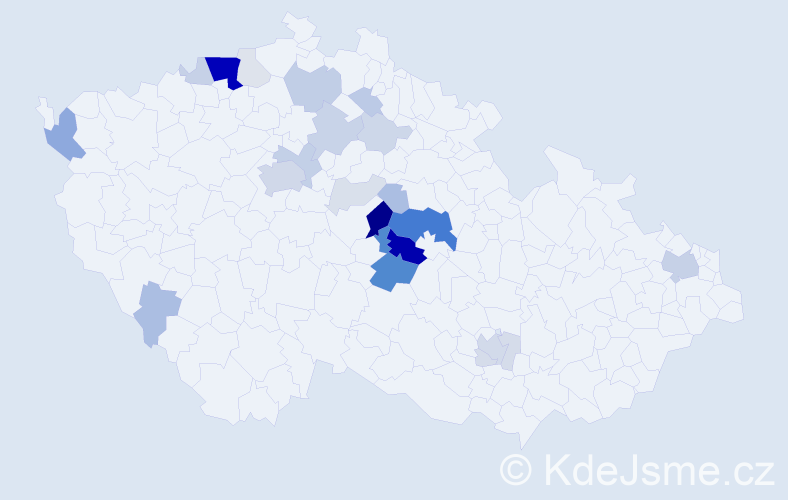 Příjmení: 'Hamsová', počet výskytů 93 v celé ČR